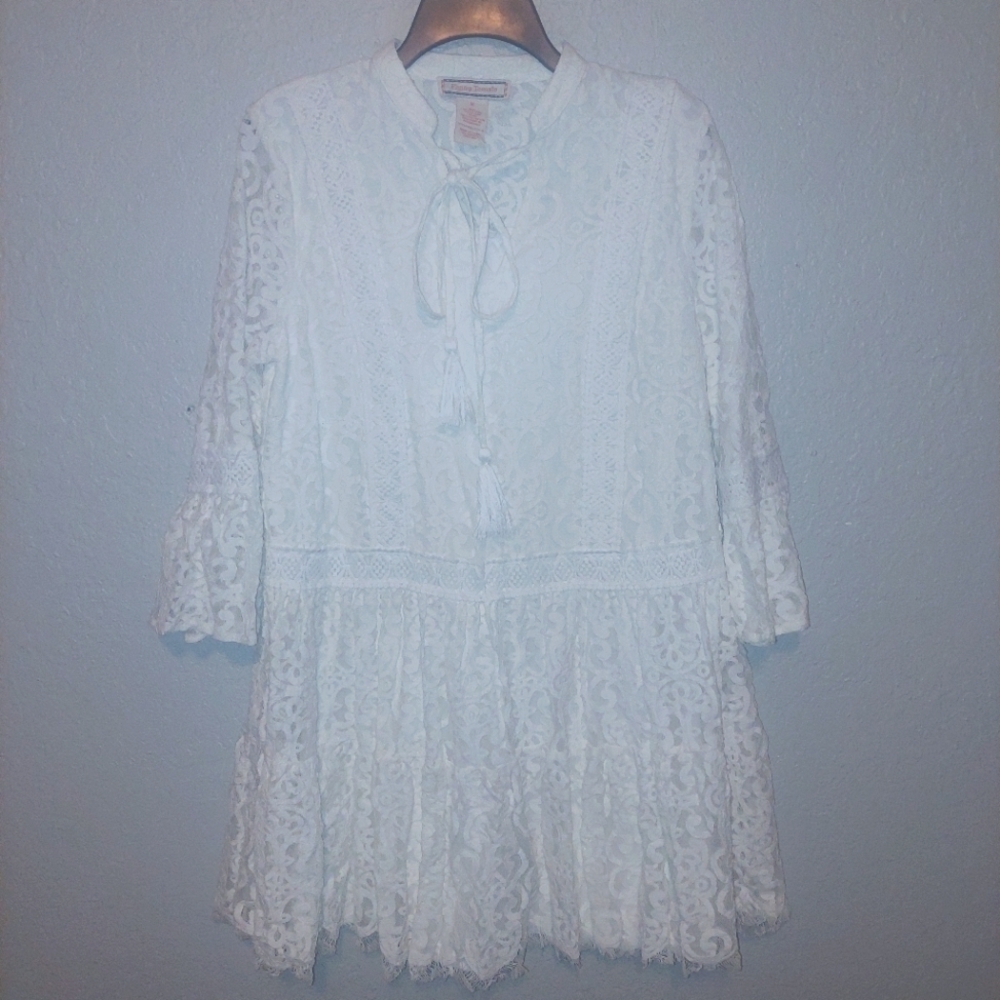 Flying Tomato Lace Lined Off White Dress Size Medium